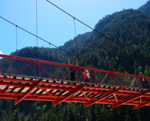 suspension bridge underneath