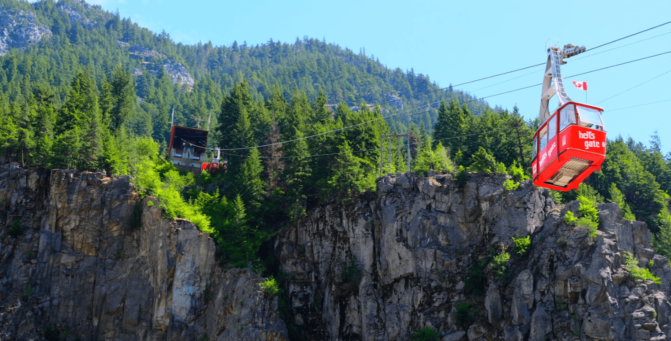 Airtram on the move across river